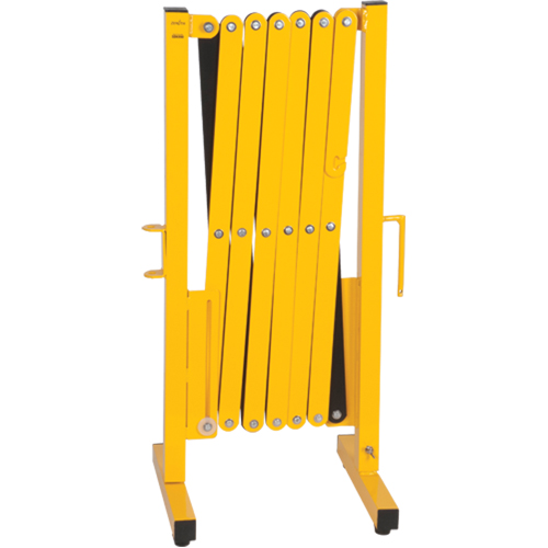 Expandable Barrier, 37" H x 11' L, Black/Yellow NTL Industrial