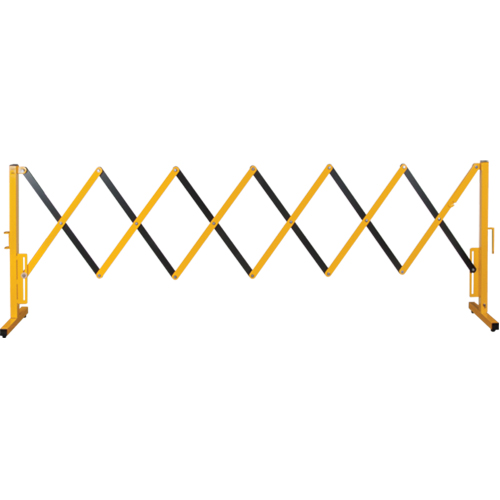 Expandable Barrier, 37" H x 11' L, Black/Yellow NTL Industrial
