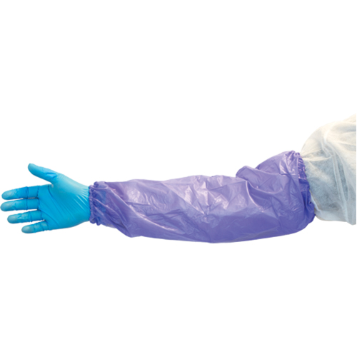 Lightweight Sleeves, 18" long, Vinyl, Blue NTL Industrial
