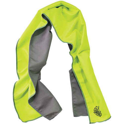 Serviette de refroidissement en microfibre Chill-Its 6602MF, Lime haute visibilit&eacute; NTL Industrial