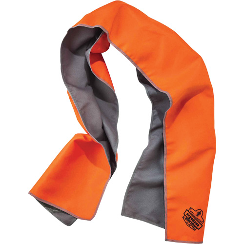 Serviette de refroidissement en microfibre Chill-Its 6602MF, Orange haute visibilit&eacute; NTL Industrial