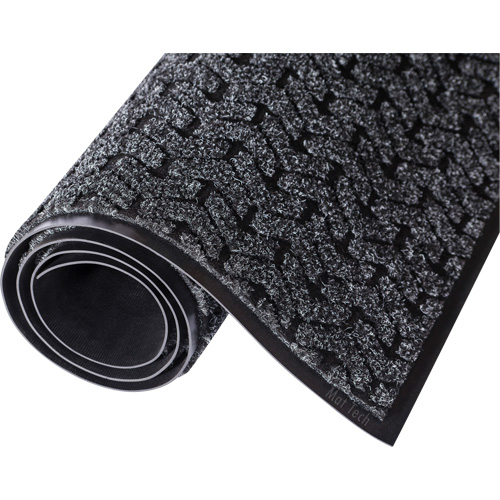 Tire-Track Entrance Mat, Wiper/Scraper, 4' x 6' x 3/8", Charcoal NTL Industrial