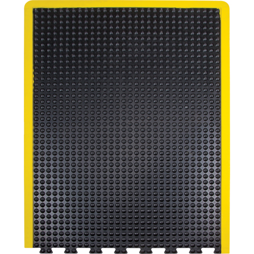 Anti-Fatigue Dome Matting, Bubbled, 3' x 4' x 1/2", Black, Rubber NTL Industrial
