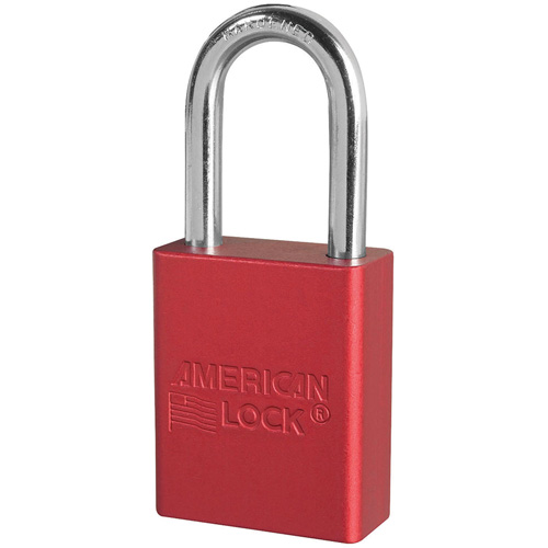 American Lock&reg; Safety Padlocks, Red, Keyed Alike, Aluminum, 1-1/2" Width NTL Industrial