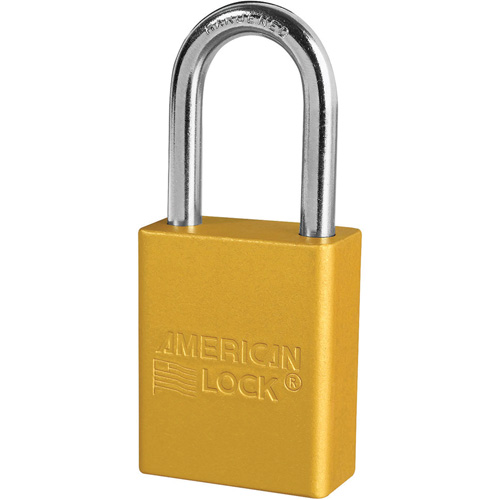 American Lock&reg; Safety Padlocks, Yellow, Keyed Alike, Aluminum, 1-1/2" Width NTL Industrial