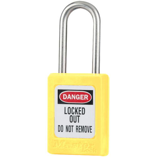 Cadenas de s&eacute;curit&eacute; S31 Zenex, Jaune, Cl&eacute;s identiques, Thermoplastique, Largeur de 1-3/8" NTL Industrial