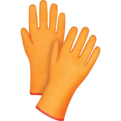 Gants doubl&eacute;s pour l'hiver r&eacute;sistants aux produits chimiques, Taille Grand/9, 12" lo, PVC, Doublure en Molleton de mousse, Gant de calibre hiver NTL Industrial