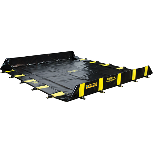 Rigid-Lock QuickBerm&reg;, 745 US gal. Capacity, 10' W x 10' L x 12" H, Stake Wall NTL Industrial
