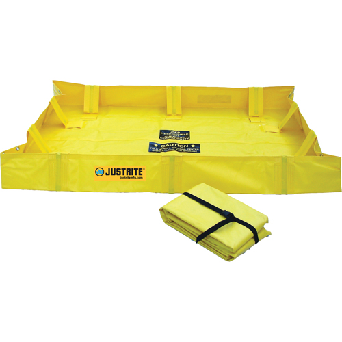 QuickBerm&reg; Lite Containment Berm, 119 gal. Capacity, 4' W x 6' L x 8" H, Snap-Up Bracket NTL Industrial