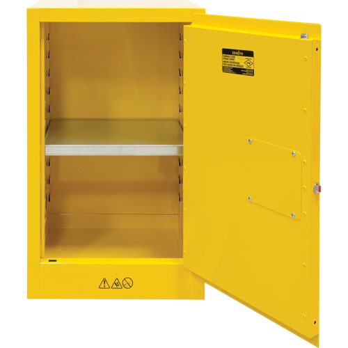 Flammable Storage Cabinet, 12 gal., 1 Door, 23" W x 35" H x 18" D NTL Industrial