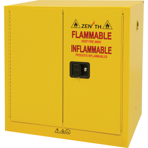 Flammable Storage Cabinet, 22 gal., 2 Door, 35" W x 35" H x 22" D NTL Industrial