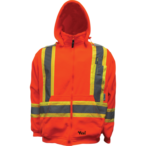 Safety Fleece Hoodie, Fleece/Polyester, Small, Orange NTL Industrial
