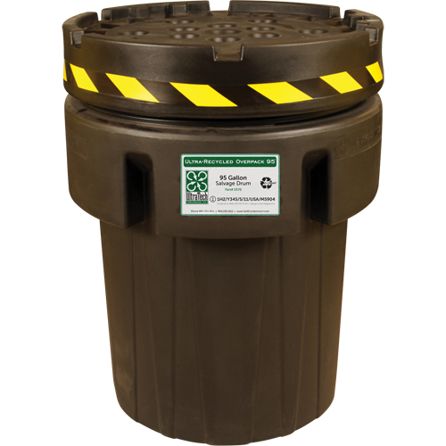 Ultra-Recycled Overpack&reg; Salvage Drum, 95 gal., Stationary NTL Industrial