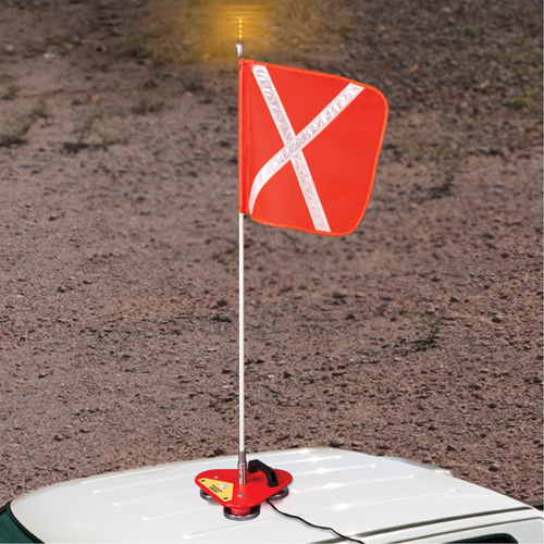 Safety Whip&reg; Flagstaff Mounting Base, Magnet Mount NTL Industrial