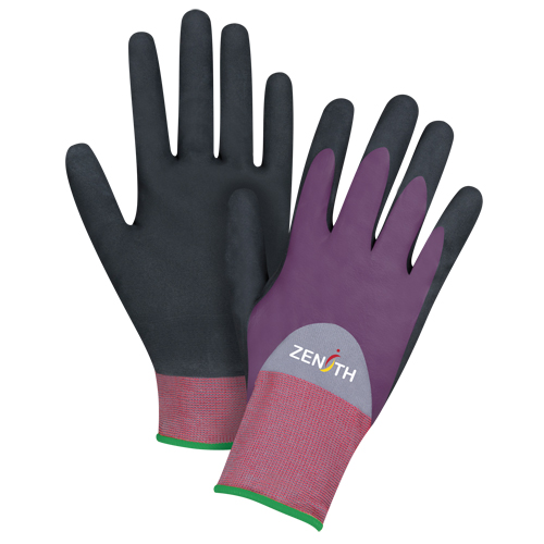 Gants enduits de premi&egrave;re qualit&eacute; ZX-2, 11/2T-Grand, R&ecirc;vetement Nitrile/Mousse de nitrile, Calibre 18, Enveloppe en Nylon NTL Industrial