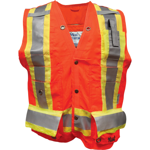 Veste de s&eacute;curit&eacute; ignifug&eacute; pour arpenteur, Orange haute visibilit&eacute;, Petit, Polyester NTL Industrial