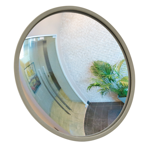 Convex Mirror with Bracket, Indoor/Outdoor, 12" Diameter NTL Industrial