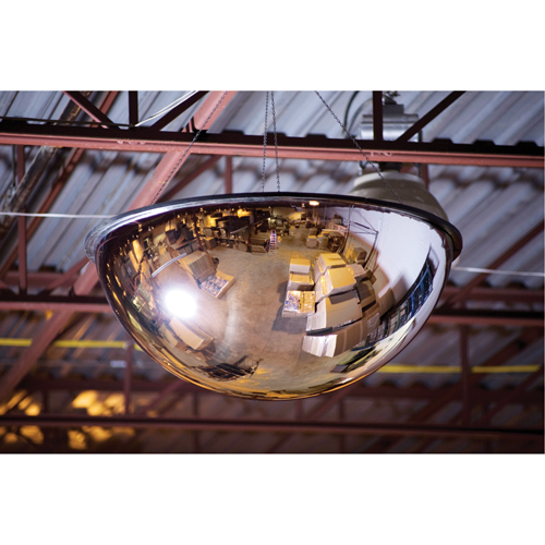 Miroir en d&ocirc;me 360°, D&ocirc;me complet, Dessus ferm&eacute;, Diam&egrave;tre 18" NTL Industrial