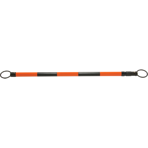 Retractable Cone Bar, 7' 5" Extended Length, Black/Orange NTL Industrial