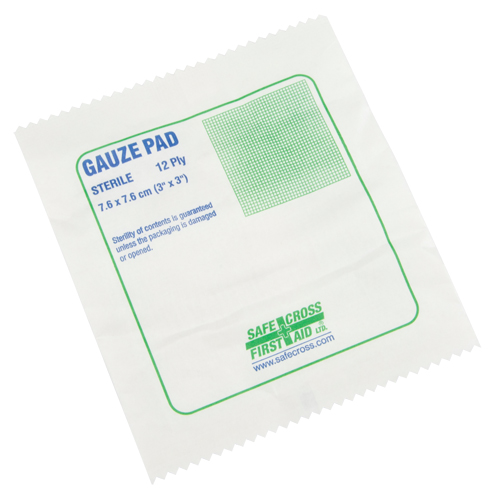 Gaze, Tampon, 3" lo x 3" la, St&eacute;rile, Dispositif m&eacute;dical Classe 1 NTL Industrial