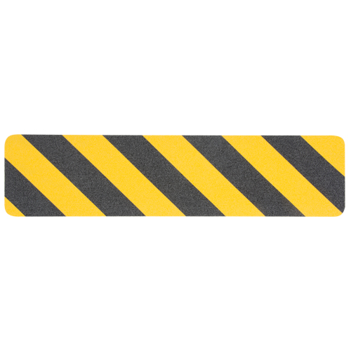 Premium Anti-Skid Tape, 6" x 24", Black & Yellow NTL Industrial