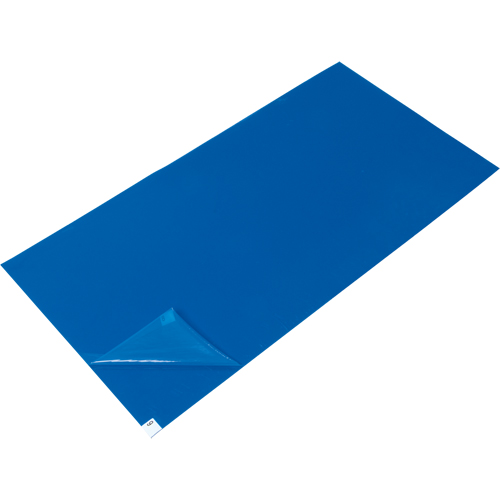 Peel-Away Cleanroom Mat Refills, 1.57 mils Thick, 2' W, 3-3/4' L x Blue NTL Industrial