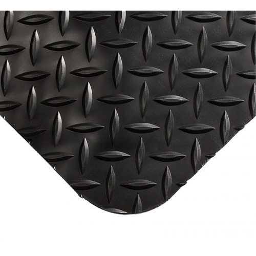 Tapis Smart No 497, Losange, 4' x 10' x 1", Noir, PVC/Ur&eacute;thane NTL Industrial