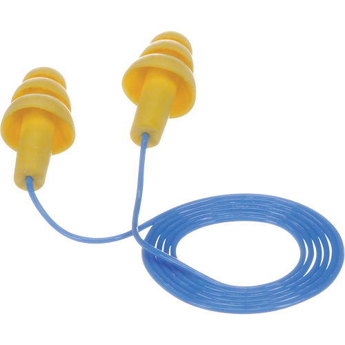 Bouchons d'oreilles pr&eacute;moul&eacute;s E-A-R Ultrafit, Avec cordon, Vrac - Sac en poly, 25 dB NRR, Taille unique NTL Industrial