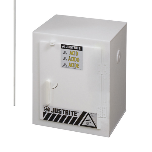 Armoires solides en poly&eacute;thyl&egrave;ne pour acides, 6 x 0,66043 gal., 17" x 22" x 17" NTL Industrial