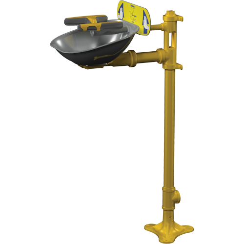 Halo Face/Eyewash Stations, Pedestal Installation, Stainless Steel Bowl NTL Industrial