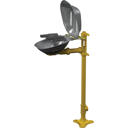 Halo Face/Eyewash Stations, Pedestal Installation, Stainless Steel Bowl NTL Industrial