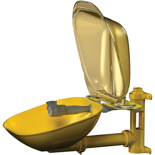 Halo Eyewash Stations, Wall-Mount Installation, Plastic Bowl NTL Industrial