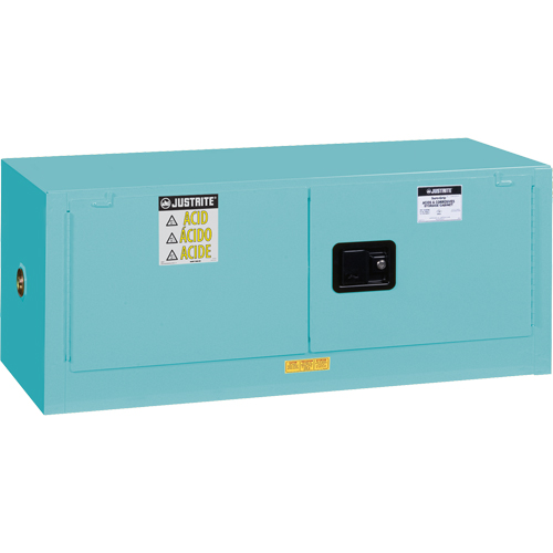 Sure-Grip&reg; EX Piggyback Corrosives/Acid Steel Safety Cabinet, 12 gal., 2 Door, 43" W x 18" H x 18" D NTL Industrial