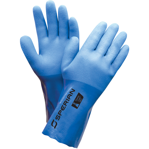 Triple Dip Gloves, Size X-Large/10, 12" L, PVC, Flock-Lined Inner Lining, 35-mil NTL Industrial