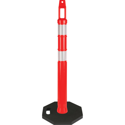 Poteau d&eacute;lin&eacute;ateur de premi&egrave;re qualit&eacute;, 42" h, Orange NTL Industrial