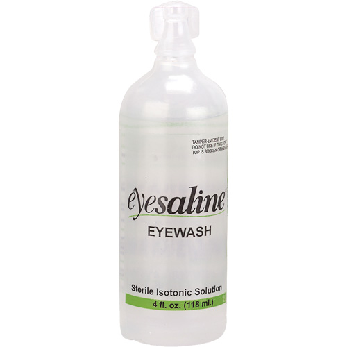 Saline Eyewash Bottles, Full Bottle, 4 oz. NTL Industrial