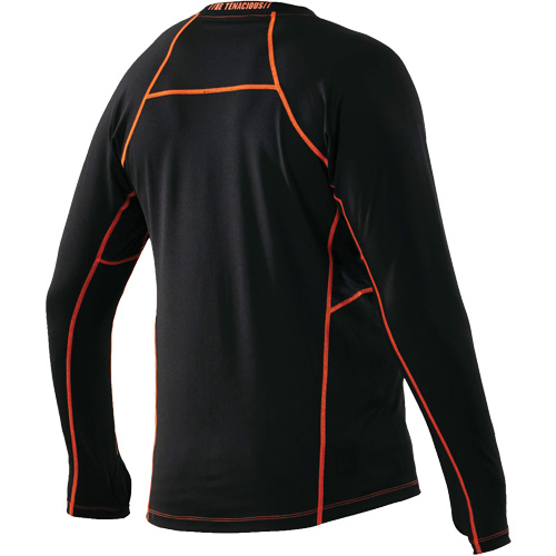 Long Sleeve Thermal Shirts, Men's, Medium, Black NTL Industrial