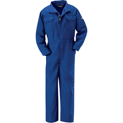 Flame-Resistant Premium Coveralls, Size 38, Royal Blue, 5.1 cal/cm² NTL Industrial