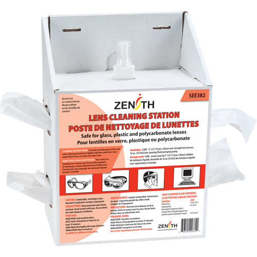 Poste de nettoyage jetables pour lentilles, Carton, 8" lo x 5" p x 12-1/2" h NTL Industrial