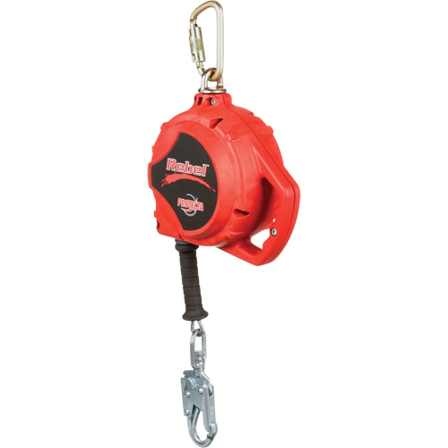 Rebel Self Retracting Lifeline, 33', Galvanized Steel, Swivel NTL Industrial