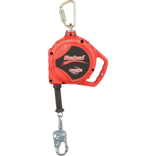 Rebel Self Retracting Lifeline, 33', Galvanized Steel, Swivel NTL Industrial