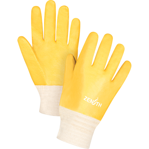Gants &agrave; fini rugueux et r&eacute;sistants aux produits chimiques, Taille 9, 10" lo, PVC, Doublure en Interlock, 47-mil NTL Industrial