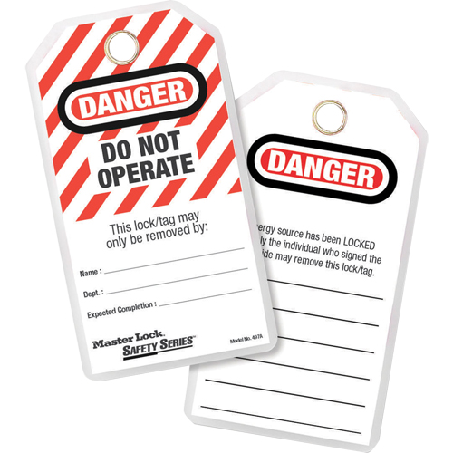 Lockout Tags, Plastic, 3-1/8" W x 6-1/2" H, English NTL Industrial