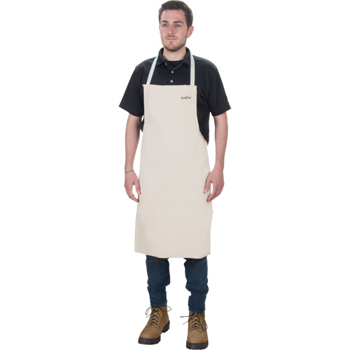 Apron, Cotton, 36" L x 29" W, Natural NTL Industrial
