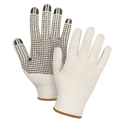 Gants tricot&eacute;s de poids lourd, Poly/coton, Un c&ocirc;t&eacute;, Calibre 7, Grand NTL Industrial