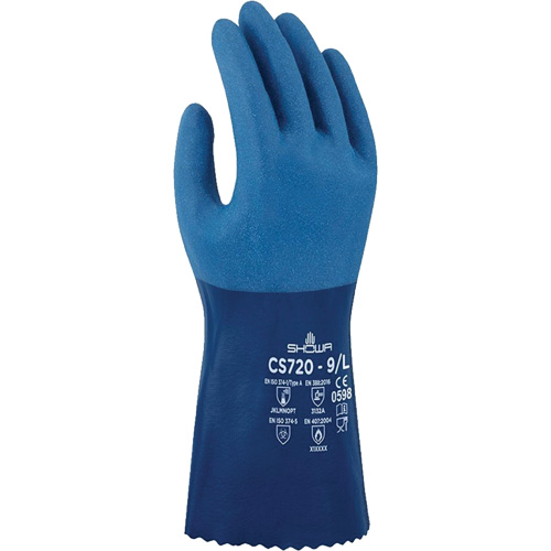 CS720 Chemical-Resistant Gloves, Size 10, Nitrile, Polyester Inner Lining NTL Industrial