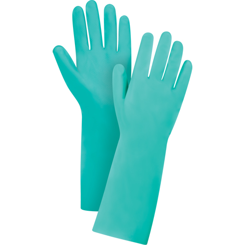 Premium Diamond-Grip Chemical-Resistant Gloves, Size Large/9, 15" L, Nitrile, 22-mil NTL Industrial