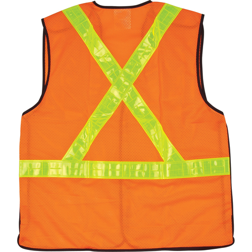 Veste de s&eacute;curit&eacute; pour la circulation d&eacute;tachable en cinq points, Orange haute visibilit&eacute;, T-Grand, Polyester NTL Industrial