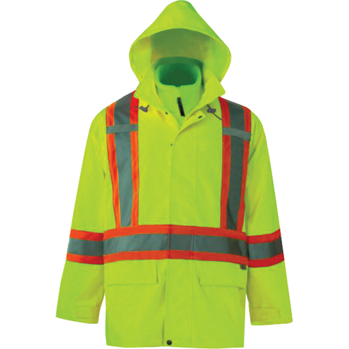 Journeyman 3-in-1 Safety Jackets, Polyester, High Visibility Lime-Yellow, Small NTL Industrial