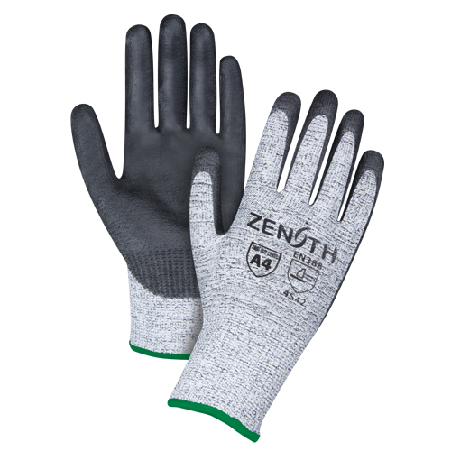 Gants &eacute;lastiques sans coutures r&eacute;sistants &agrave; la coupe, Taille Moyen/8, Calibre 13, Rev&ecirc;tement Polyur&eacute;thane, Enveloppe en PEHP, ANSI/ISEA 105 niveau 4/EN 388 niveau 5 NTL Industrial